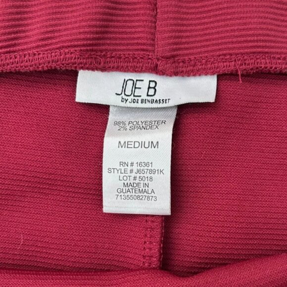 Joe B Cross Front Ribbed Fitted Pencil Skirt Burgundy Size Medium - Picture 3 of 6